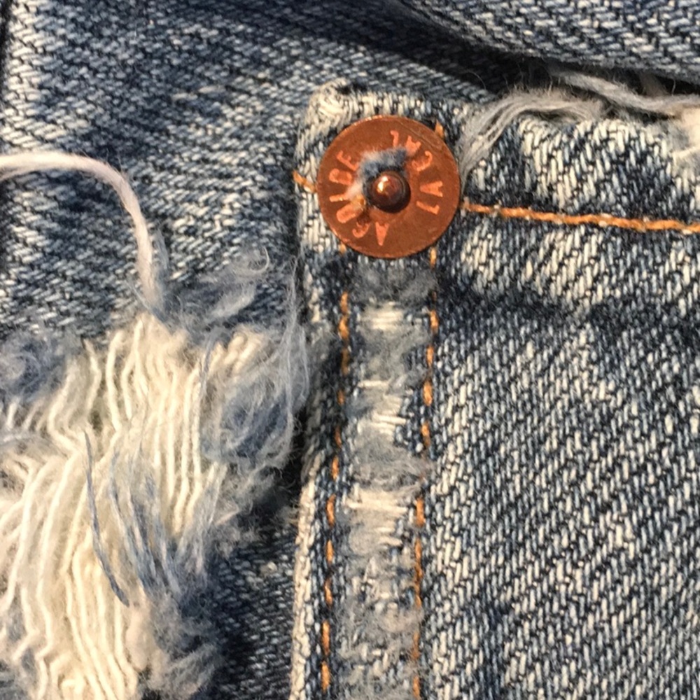 AGOLDE Indigo Riley Crop Jeans Straight High-Rise - Picture 12 of 14